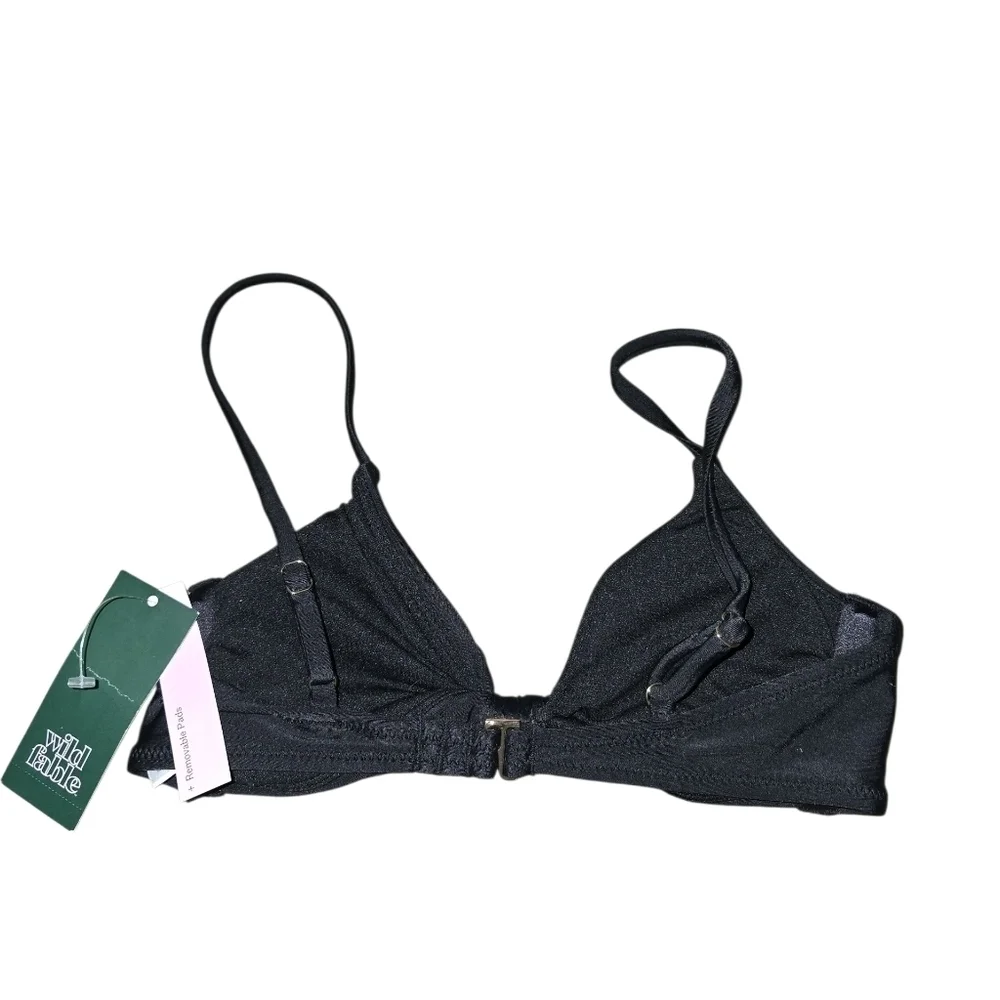 Womens Wild Fable Black Bikini Top, XS, Nwt!!! - Picture 2 of 3